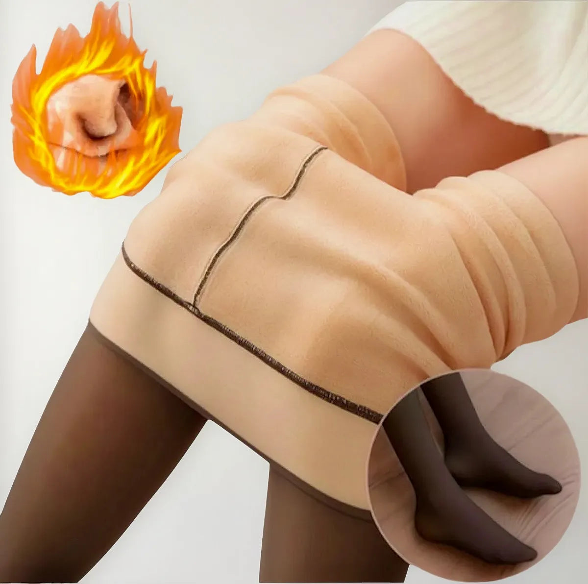 🔥Medias Veladas Térmicas™ Usa falda incluso en frío ❄️ sin perder estilo ni aguantar frío 🐻‍❄️